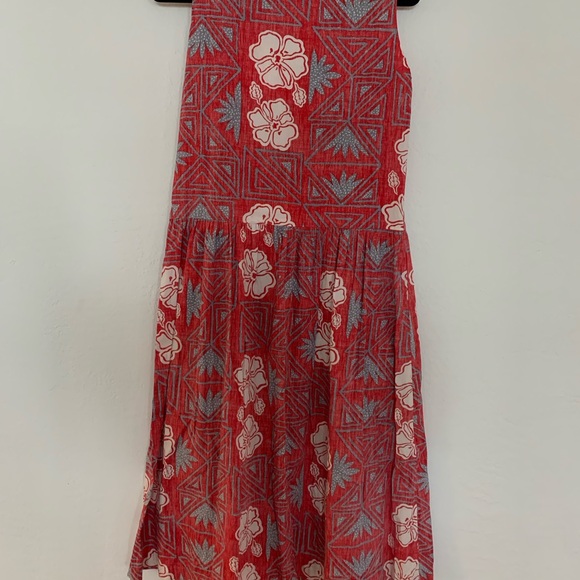 Reyn Spooner- Red Floral Sleeveless Dress - Picture 1 of 5